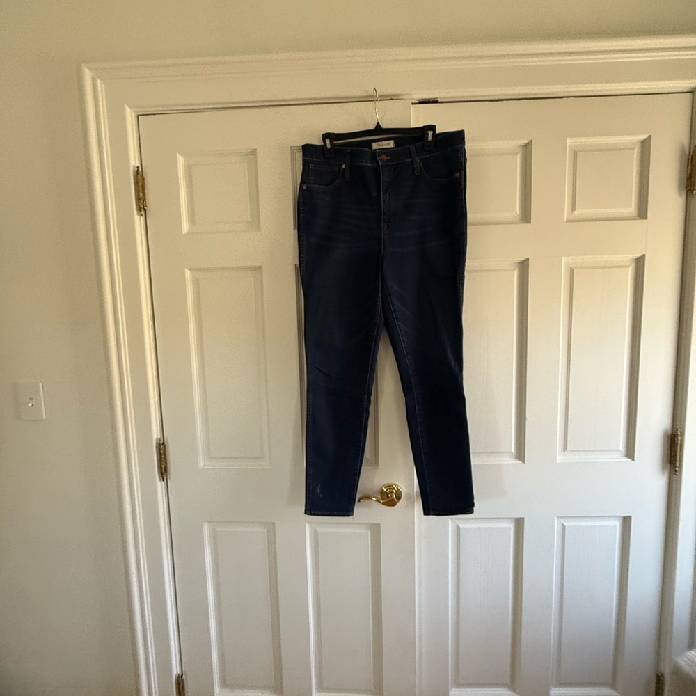 Madewell Skinny Blue Jeans with Timeless Indigo Finish - Picture 2 of 5